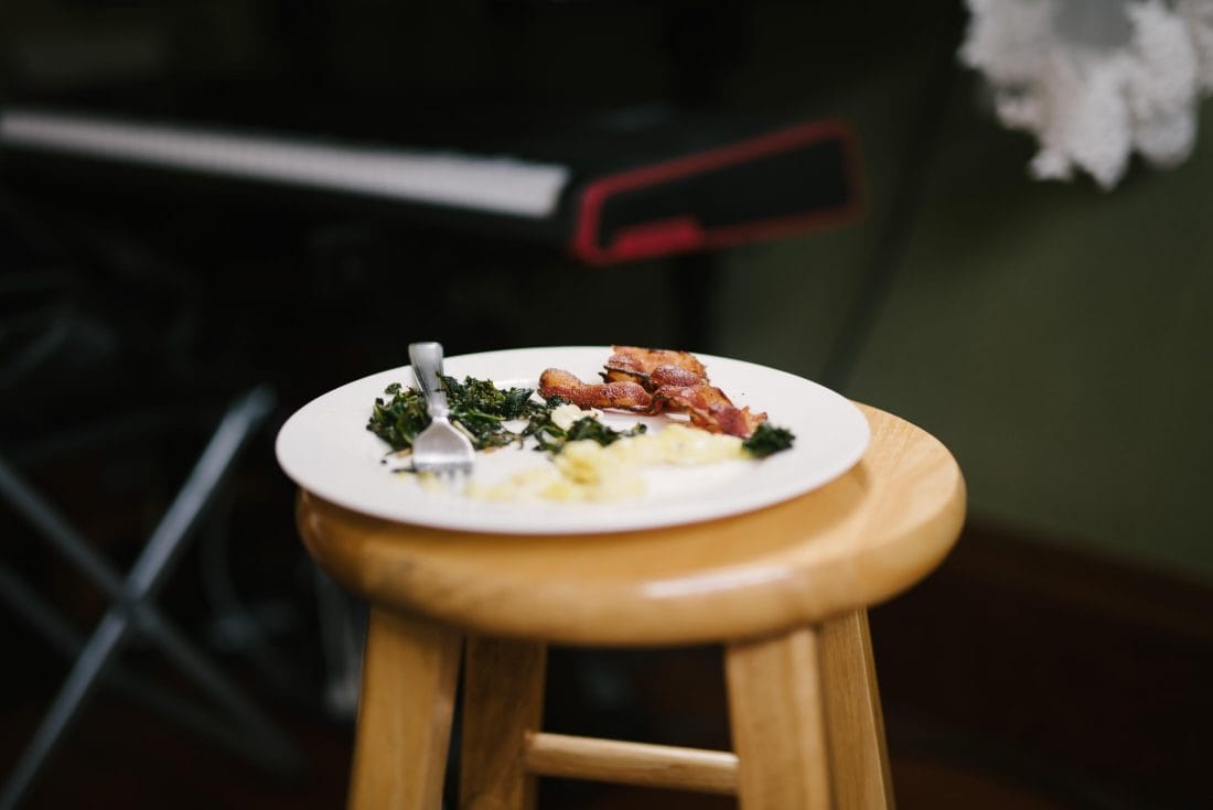 Detail Shot of Bacon Breakfast