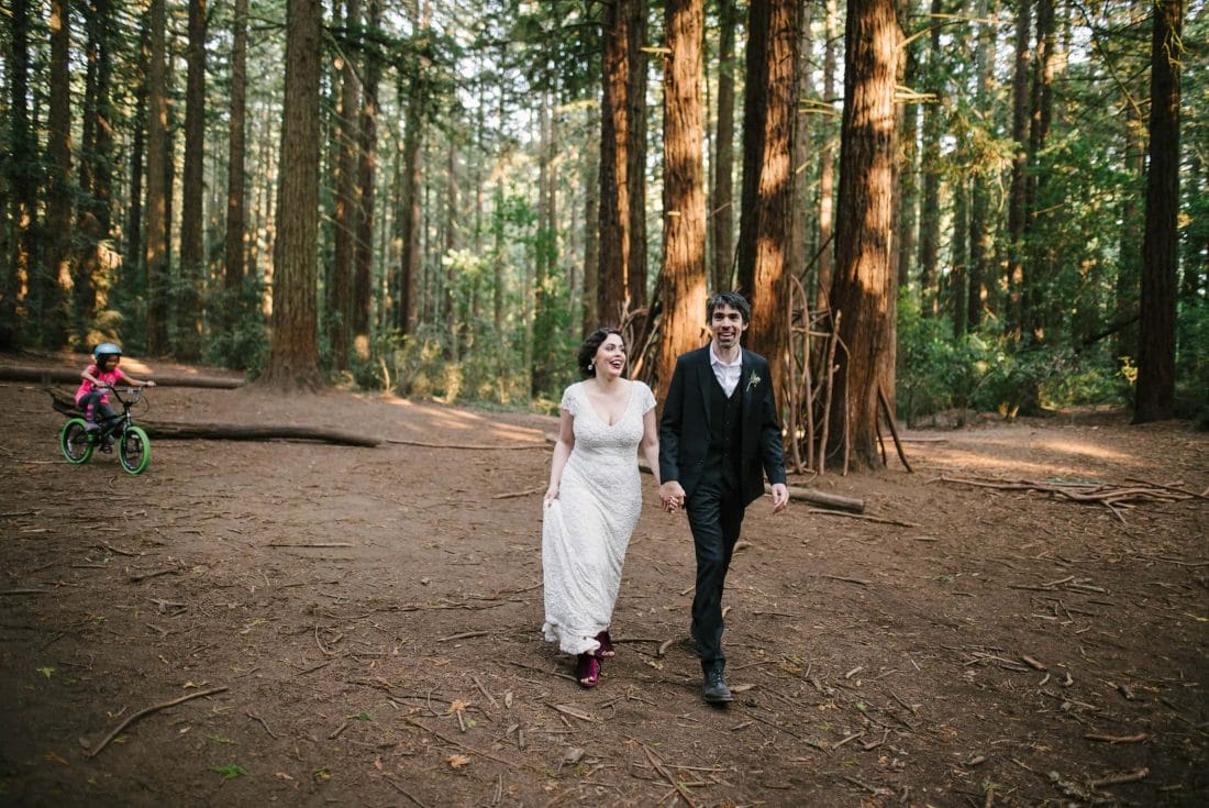 Big Trees Trail Wedding Portraits across the street from Robert's Regional Park