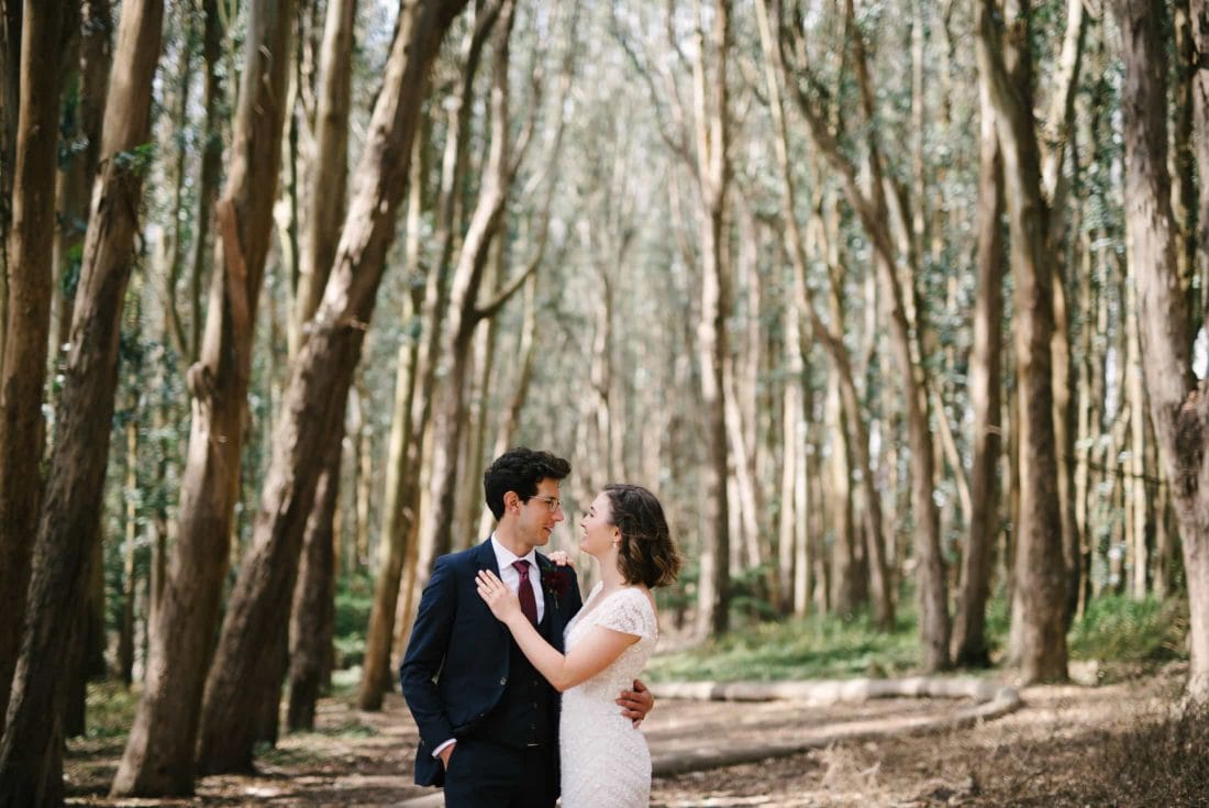 Wood Line Wedding Portrait