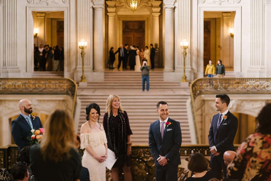 San Francisco City Hall Wedding From the Mayor's Balcony to the Rotunda
