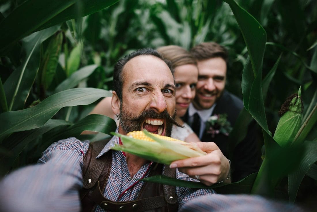 New York Wedding in corn field