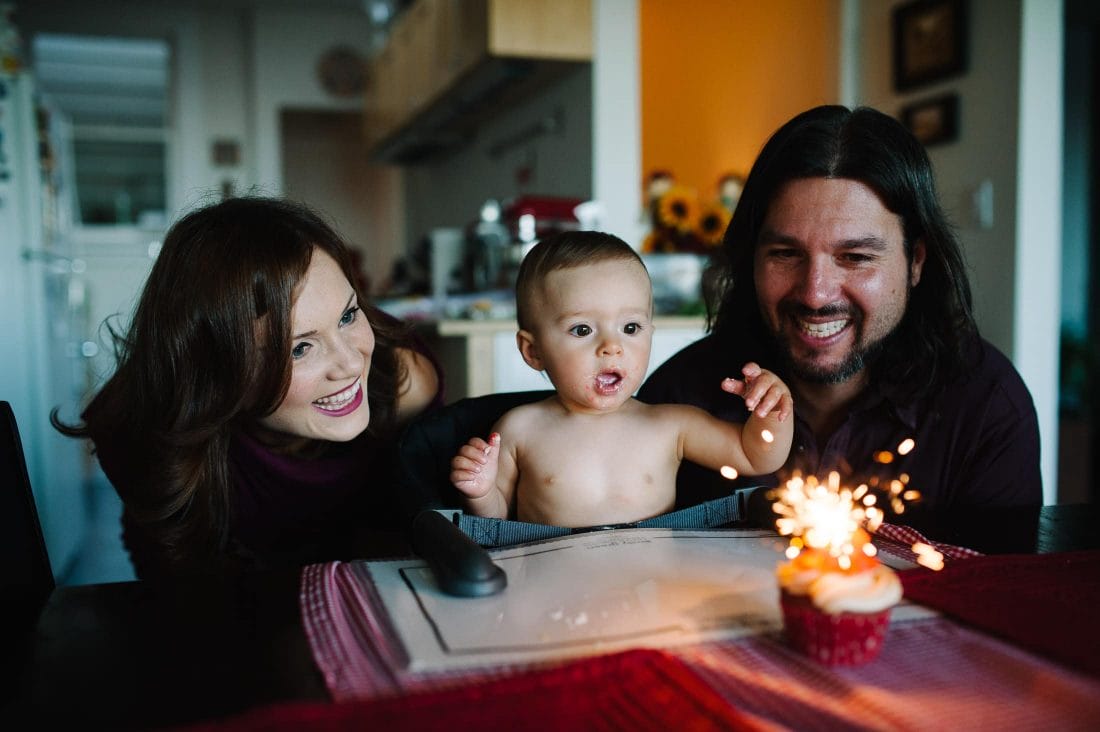 fun first birthday family portrait
