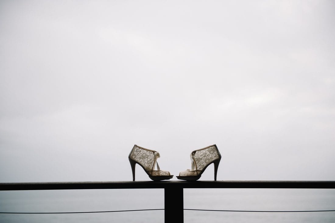 Artistic shoe detail from Wind and Sea Wedding