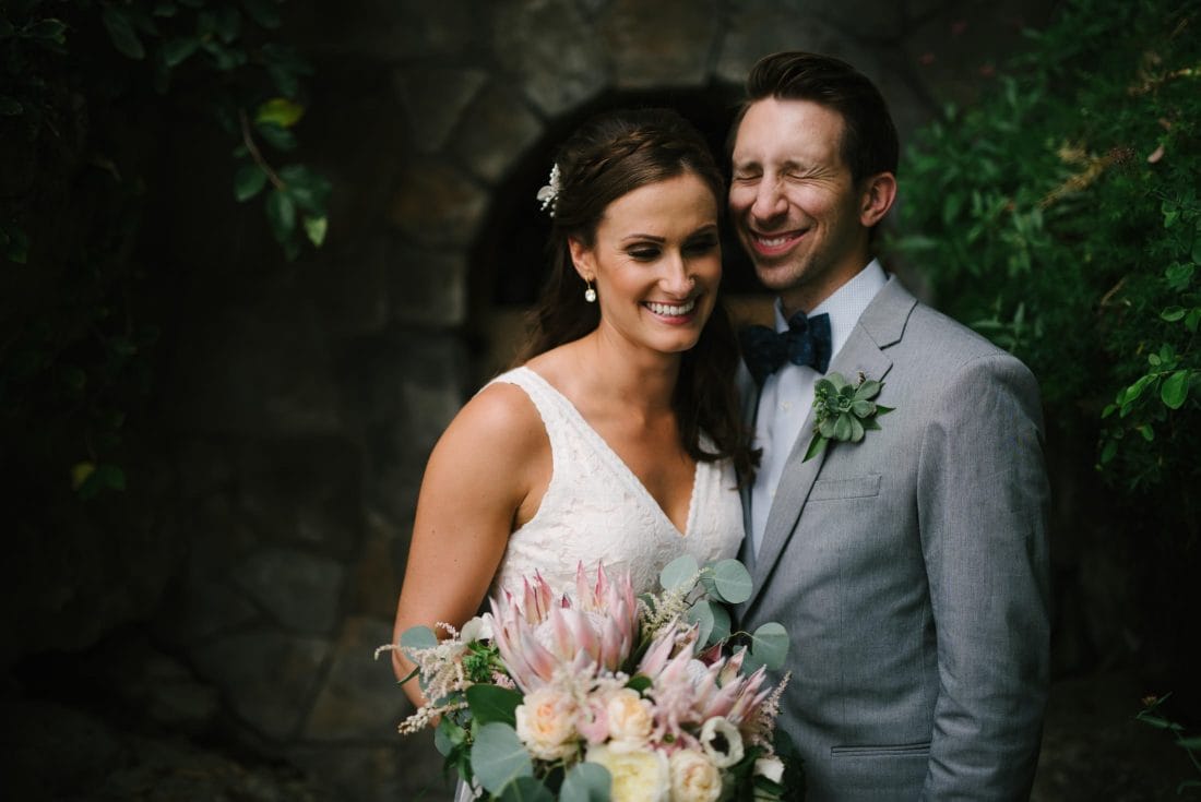 brownstone gardens wedding portrait