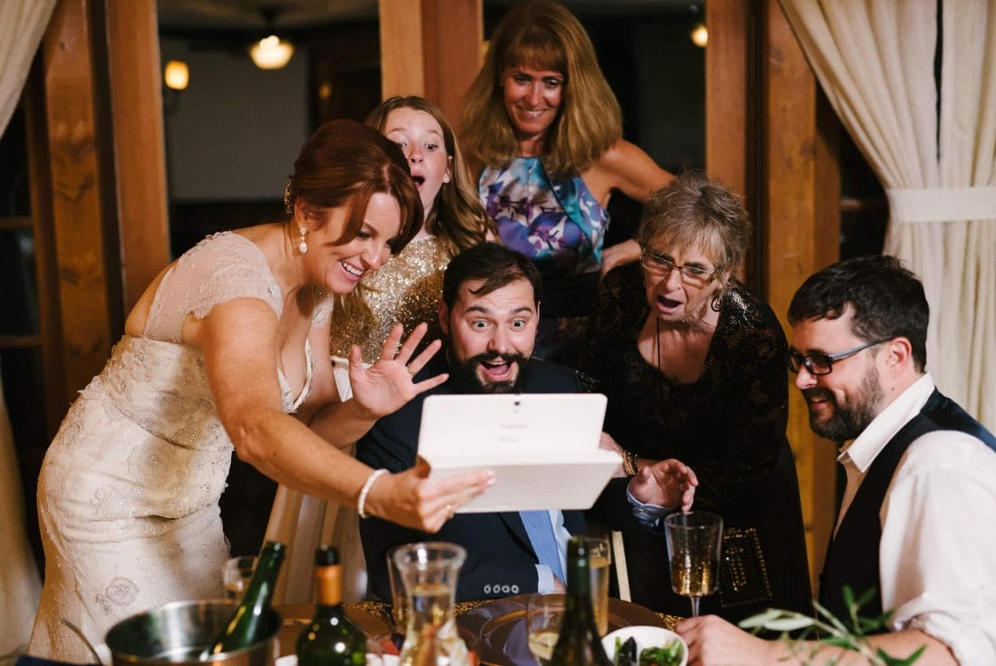 fun forest house wedding reception