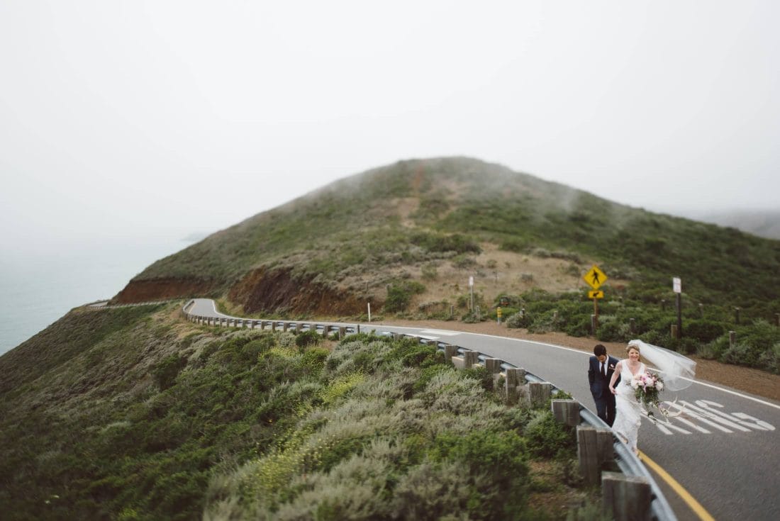 marin headlands wedding couple