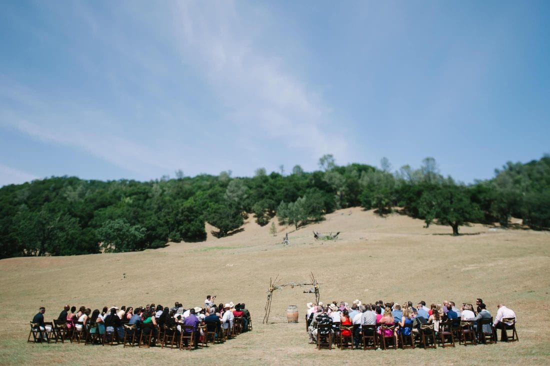 artistic napa wedding ceremony landscape