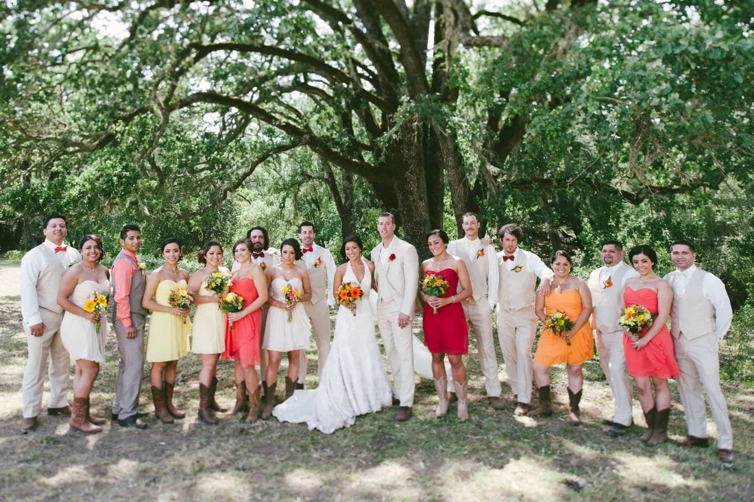 fun napa ranch wedding party image