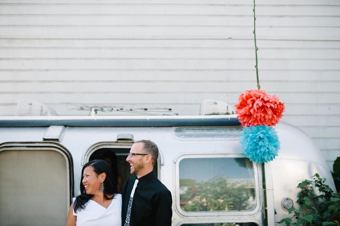 back yard oakland wedding with airstream