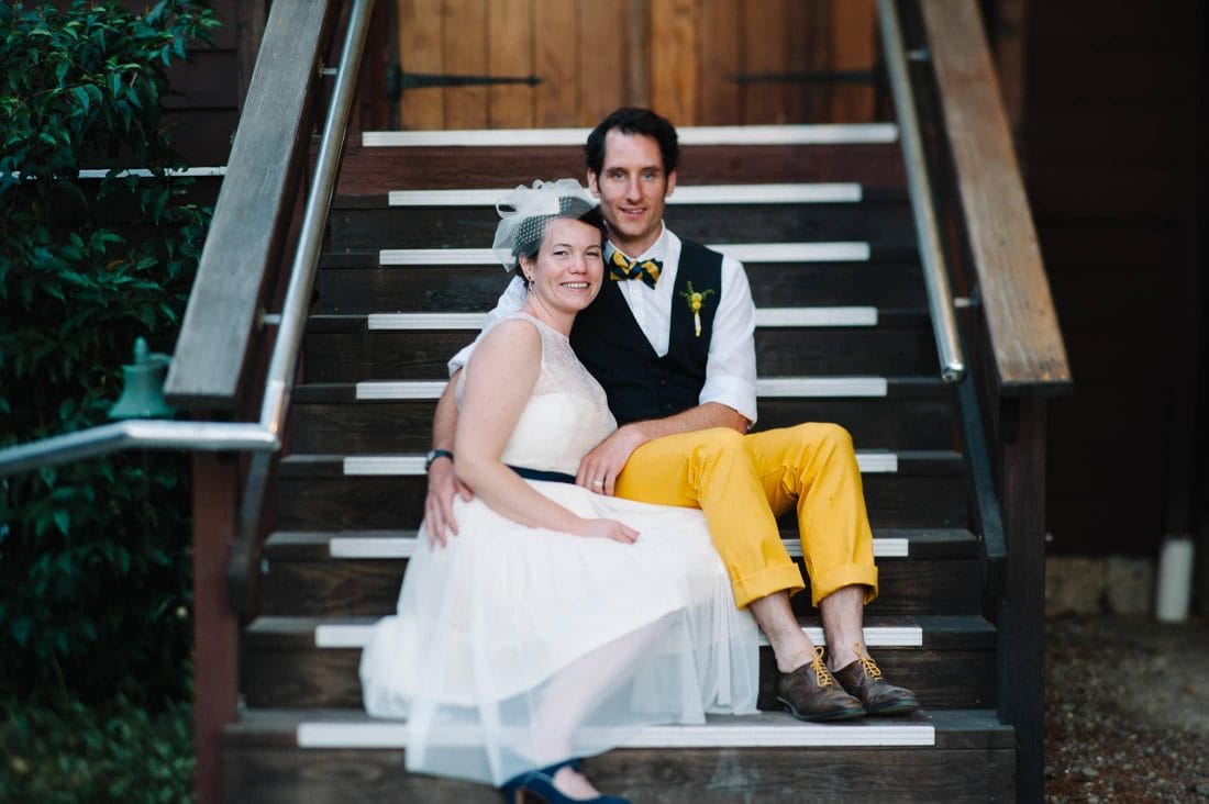artistic wedding couple at oakland nature friends
