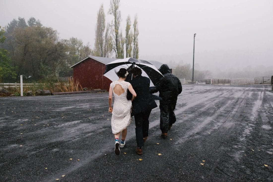 rainy day wedding petaluma