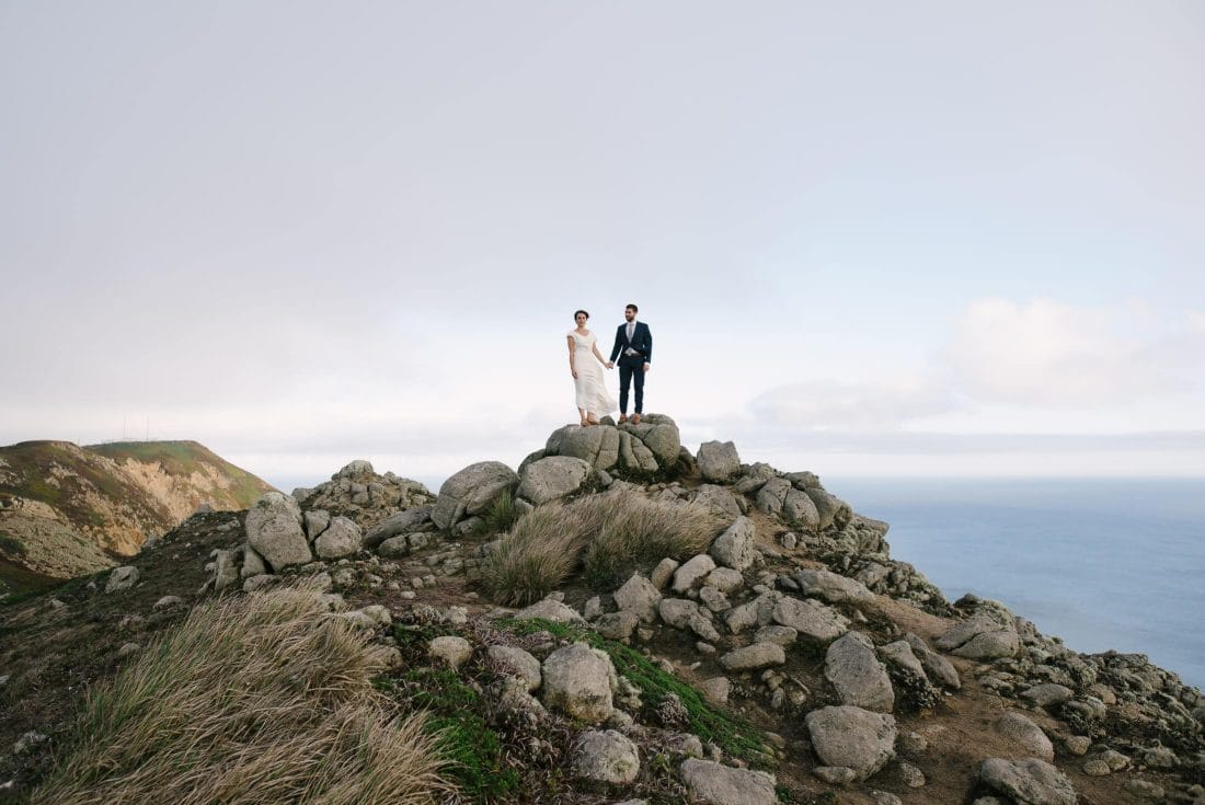point reyes seashore wedding portrait