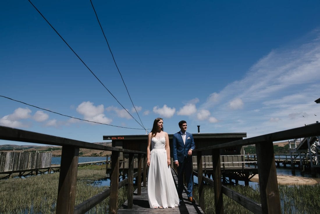 wedding portrait at sea star in inverness