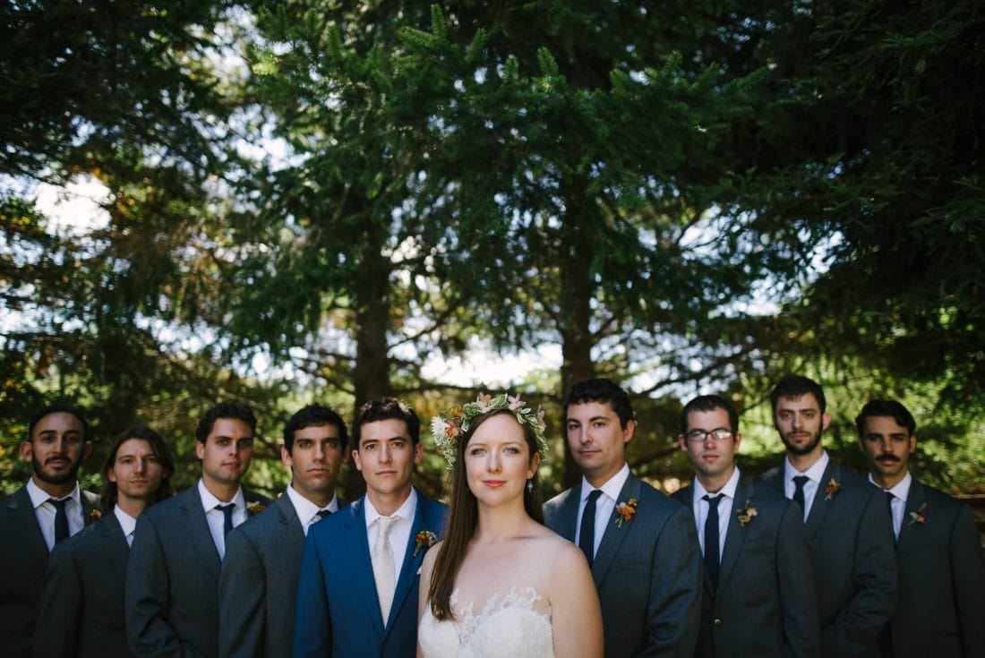 epic wedding party portrait at rancho nicasio in marin