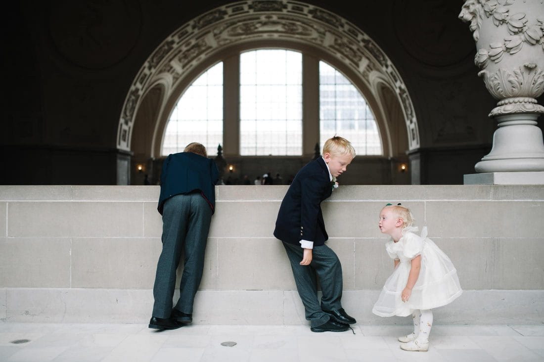 Fun kids at San Francisco City Hall Wedding