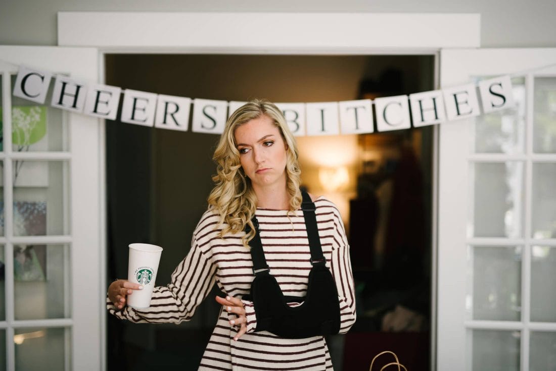 Fun pic of getting ready at San Francisco Wedding