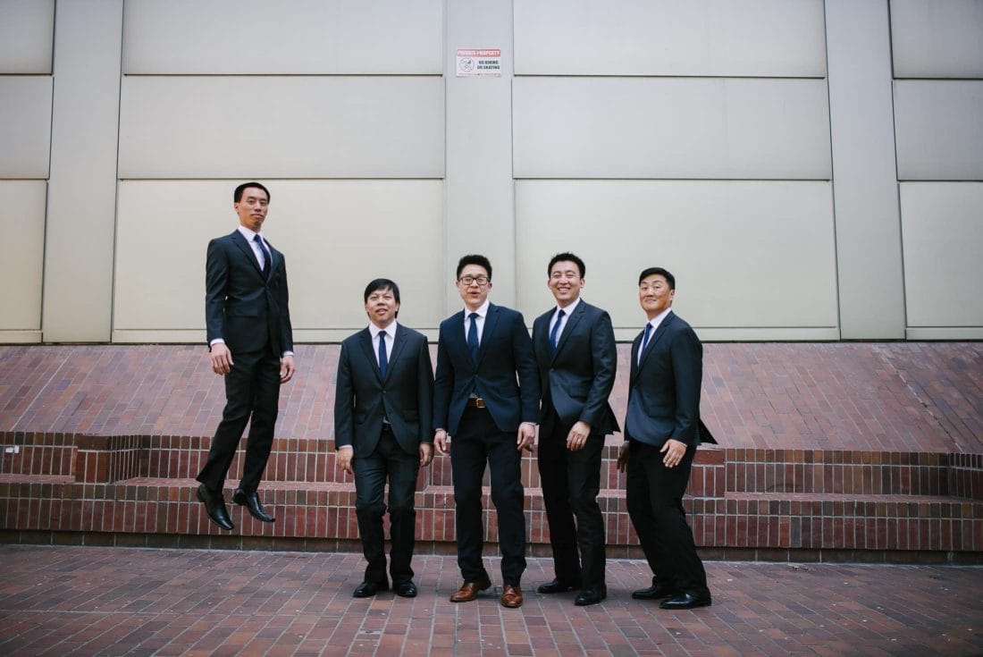 Groomsman with bad timing at san francisco wedding