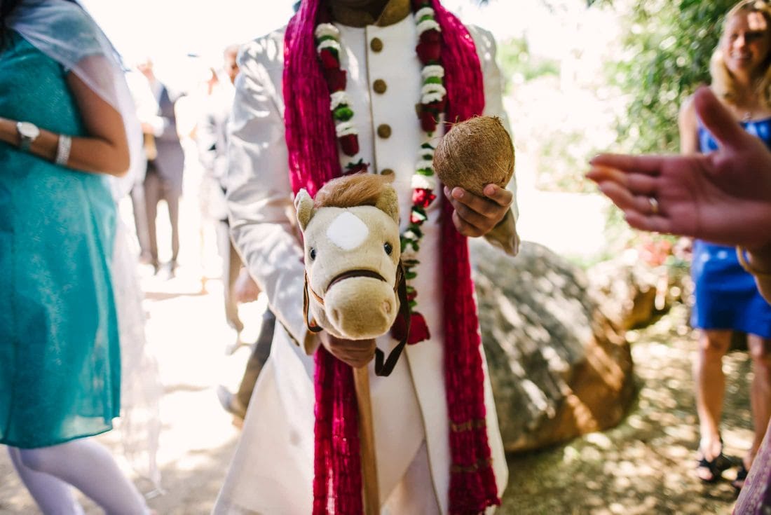 Groom with horse at the Holly Farm