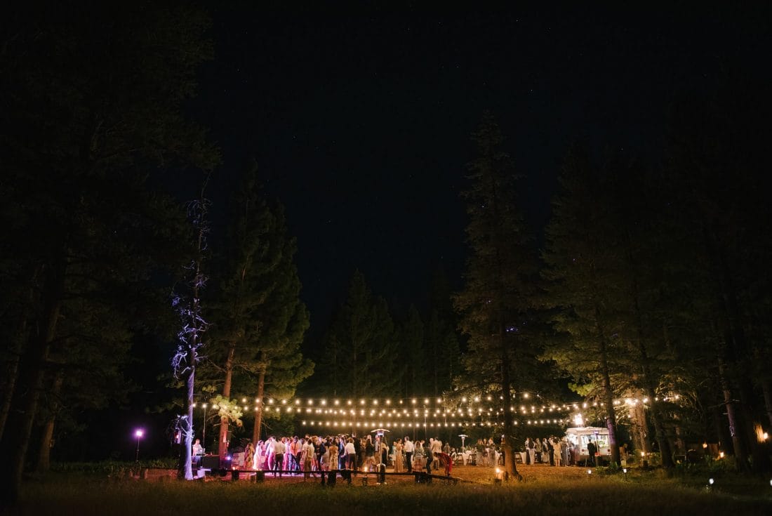 dance party at truckee wedding