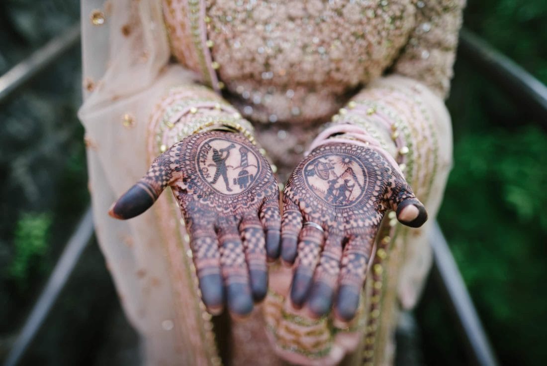 Cool Henna on Bride's Hands at Brazil Room in Berkeley