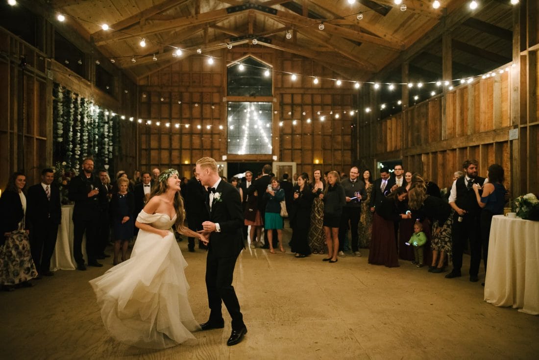 Oz Farm Wedding Barn Dancing