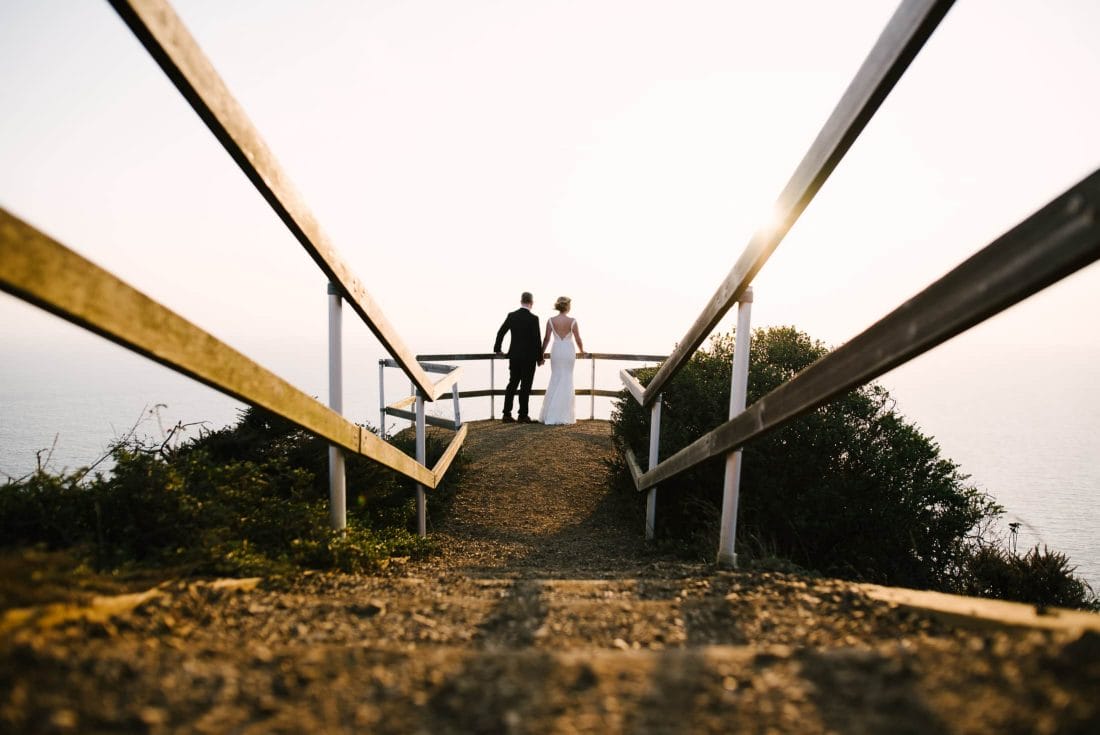 Muir Beach Lookout Wedding Portrait