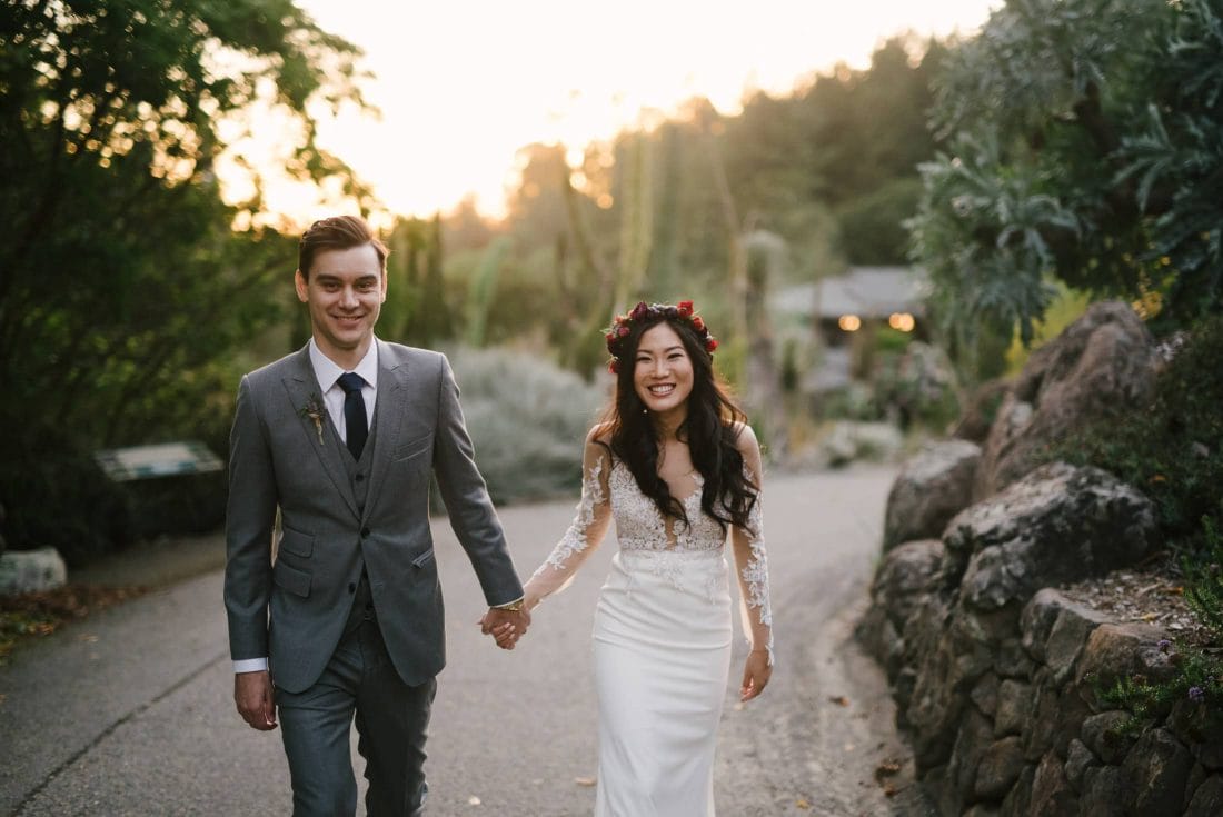 Berkeley Botanical Garden Wedding Portrait