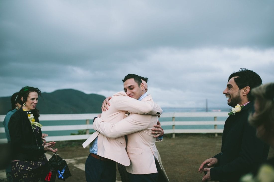 Awesome same sex wedding at the Point Bonita Light House in the Marin Headlands