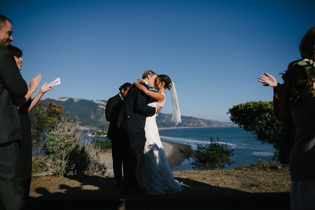 Bolinas Wedding overlooking lagoon