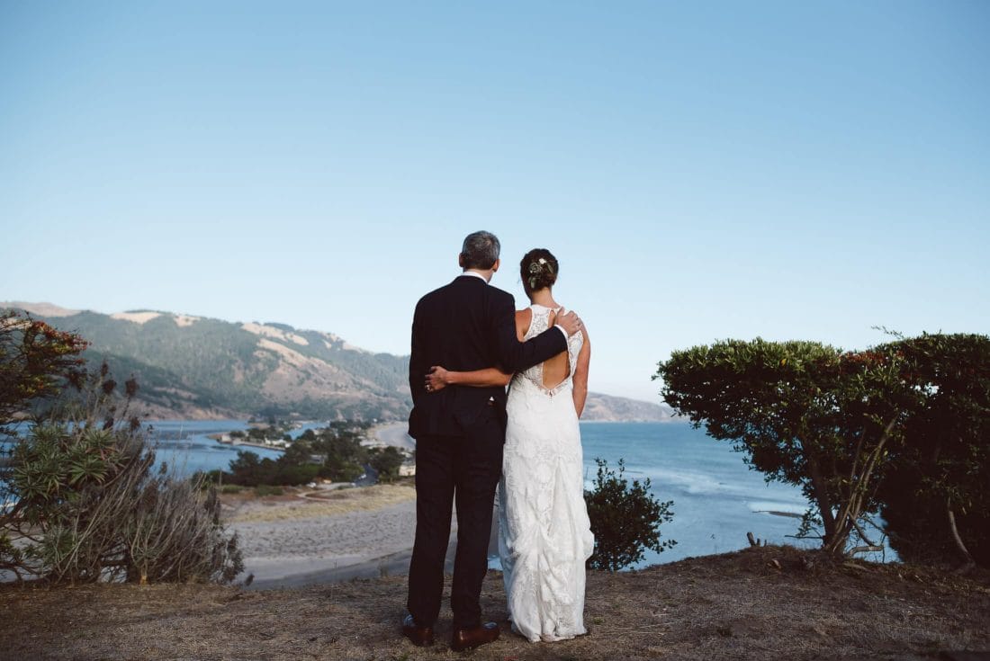 Bolinas Wedding overlooking lagoon