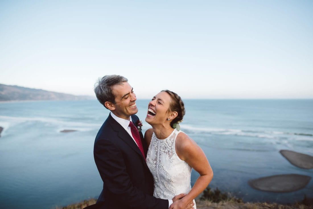 Bolinas Wedding overlooking lagoon